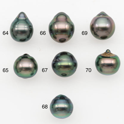 9-10mm Tahitian Pearl Natural Color with Minor Blemishes, Loose Undrilled for Jewelry Making, SKU # 3164TH