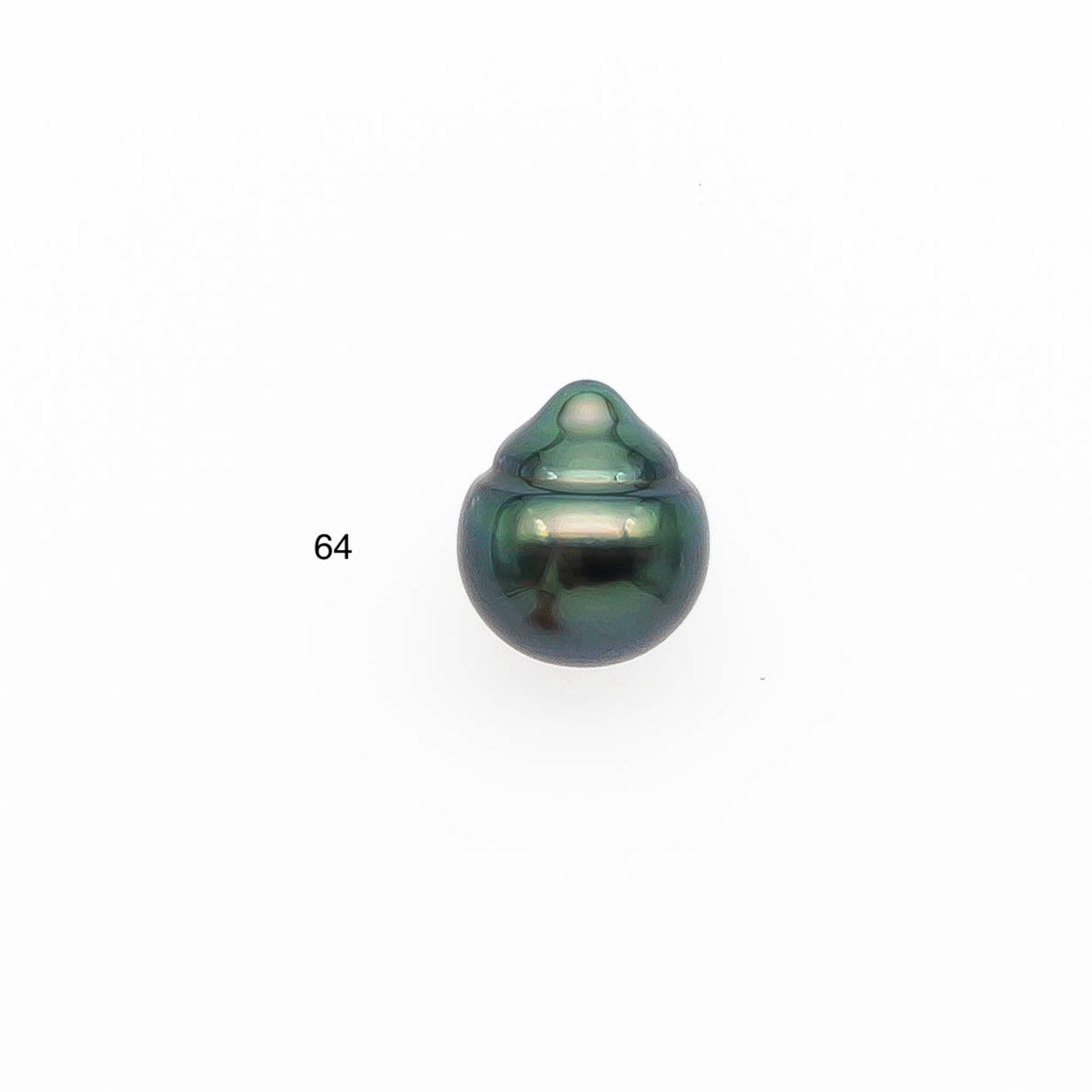 9-10mm Tahitian Pearl in Amazing High Luster and Natural Color, One Piece Undrilled for Making Jewelry, SKU # 2421TH