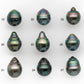 9-10mm Tahitian Pearl in High Luster and Natural Color, One Piece Undrilled for Making Jewelry, SKU # 2422TH