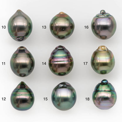 11-12mm Tahitian Pearl in Extremely High Luster and Natural Color, Single Piece Undrilled for Making Jewelry, SKU # 2428TH
