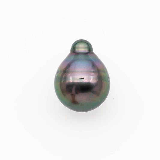 14.9 x 19.3mm Tahitian Pearl in Gorgeous High Luster and Natural Color, Single Piece Undrilled for Making Jewelry, SKU #2431TH