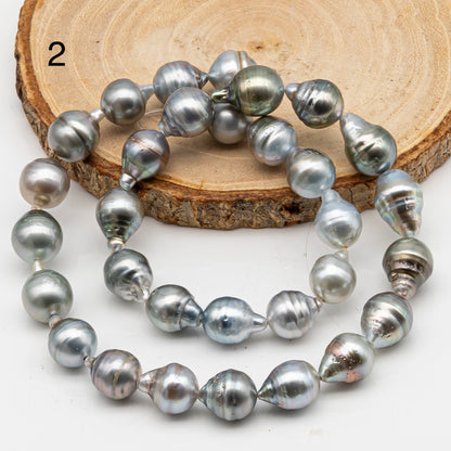 10-11mm Tahitian Pearl in Full Strand, Natural Colors with High Luster, for Jewelry Making, SKU # 2973TH