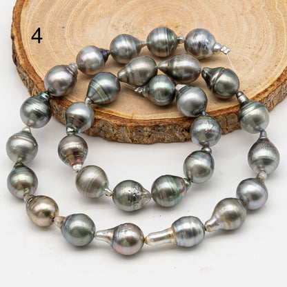 10-11mm Tahitian Pearl in Full Strand, Natural Colors with High Luster, for Jewelry Making, SKU # 2973TH