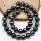 11-12mm Tahitian Pearl Bead with High Luster, In Full Strand with Blemishes for Jewelry Making, SKU # 1844TH