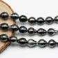 11-12mm Round Tahitian Pearl in Full Strand with Natural Color and High Luster, For Jewelry Making with Blemishes, SKU # 1845TH