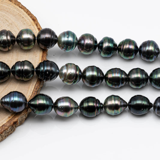 11-12mm Tahitian Pearl in Full Strand with All Natural Color with High Luster for Jewelry Making, SKU# 1846TH