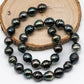 11-12mm Tahitian Pearl in Full Strand with All Natural Color with High Luster for Jewelry Making, SKU# 1846TH