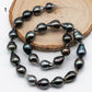 11-12mm Tahitian Pearl in Full Strand with All Natural Color with High Luster for Jewelry Making, SKU# 1847TH