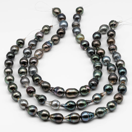 11-12mm Tahitian Pearl in Full Strand with All Natural Color with High Luster for Jewelry Making, SKU# 1847TH