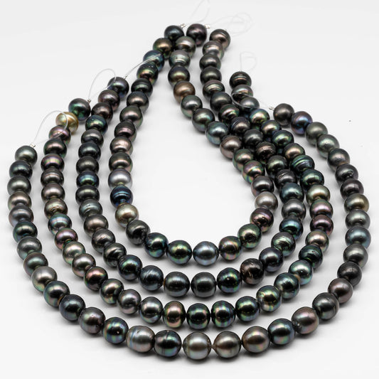 11-12mm Tahitian Pearl in Full Strand with All Natural Color with High Luster for Jewelry Making, SKU# 1843TH