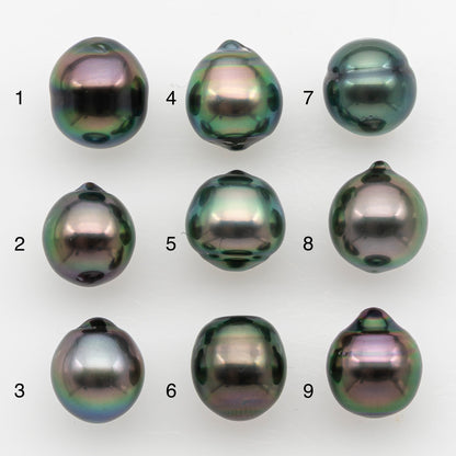 9-10mm Tahitian Pearl Natural Color with High Luster, Loose Undrilled for Jewelry Making, SKU # 3177TH