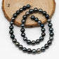 8-9mm Round Tahitian Pearl in Full Strand with Natural Color and High Luster, For Jewelry Making, SKU # 2066TH