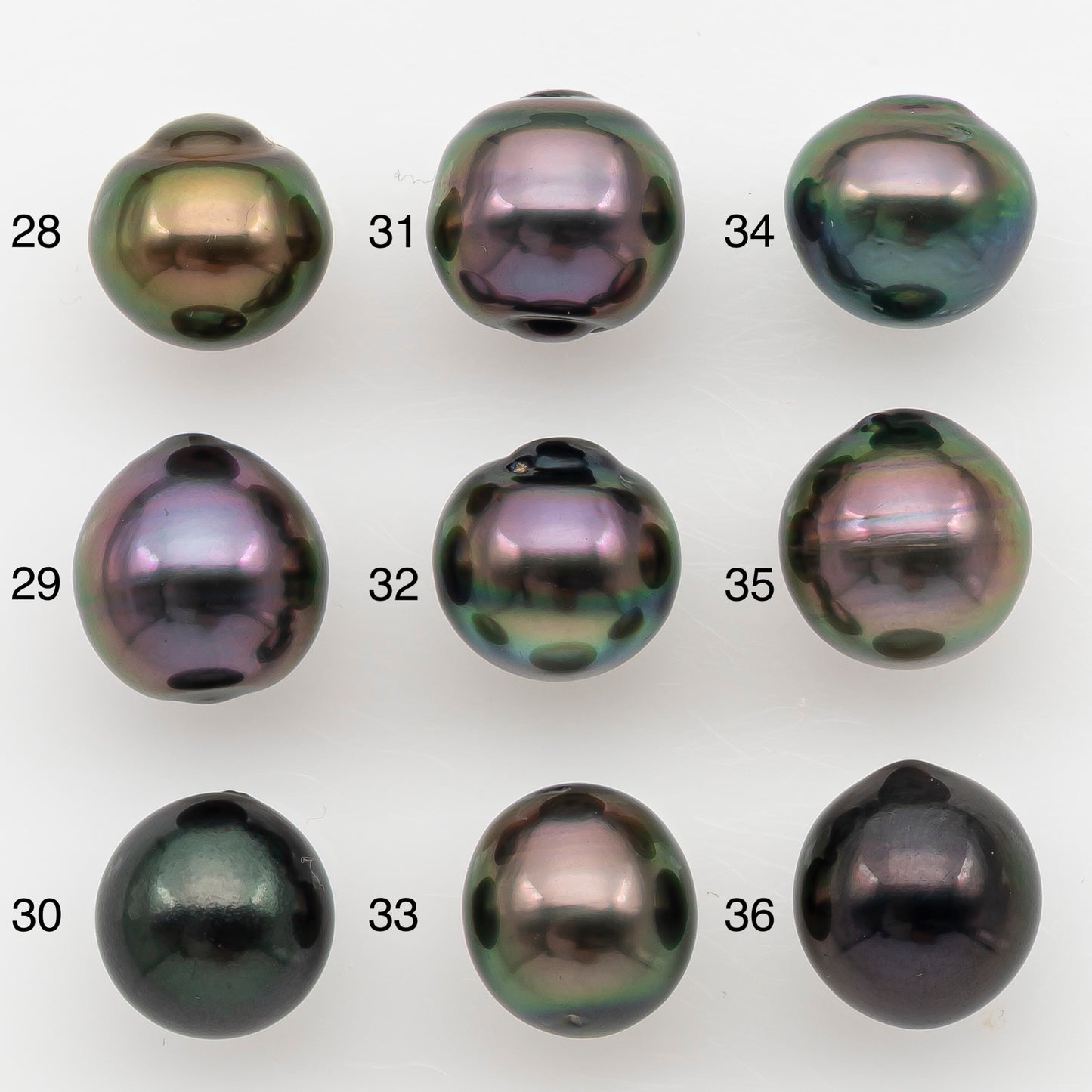 9-10mm Tahitian Pearl Natural Color with High Luster, Loose Undrilled for Jewelry Making, SKU # 3177TH