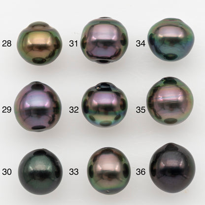 9-10mm Tahitian Pearl Natural Color with High Luster, Loose Undrilled for Jewelry Making, SKU # 3177TH