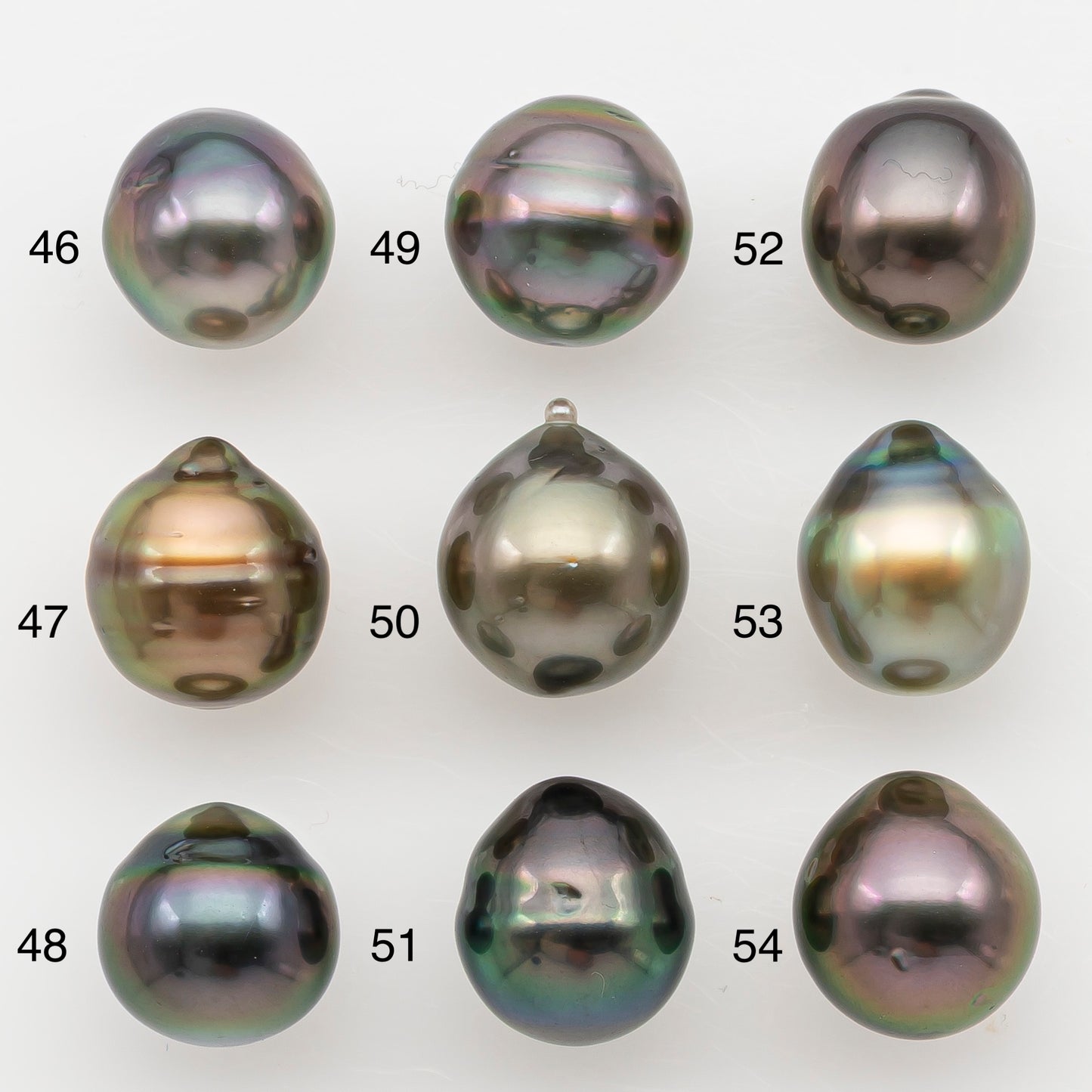 9-10mm Tahitian Pearl Natural Color with High Luster, Loose Undrilled for Jewelry Making, SKU # 3177TH