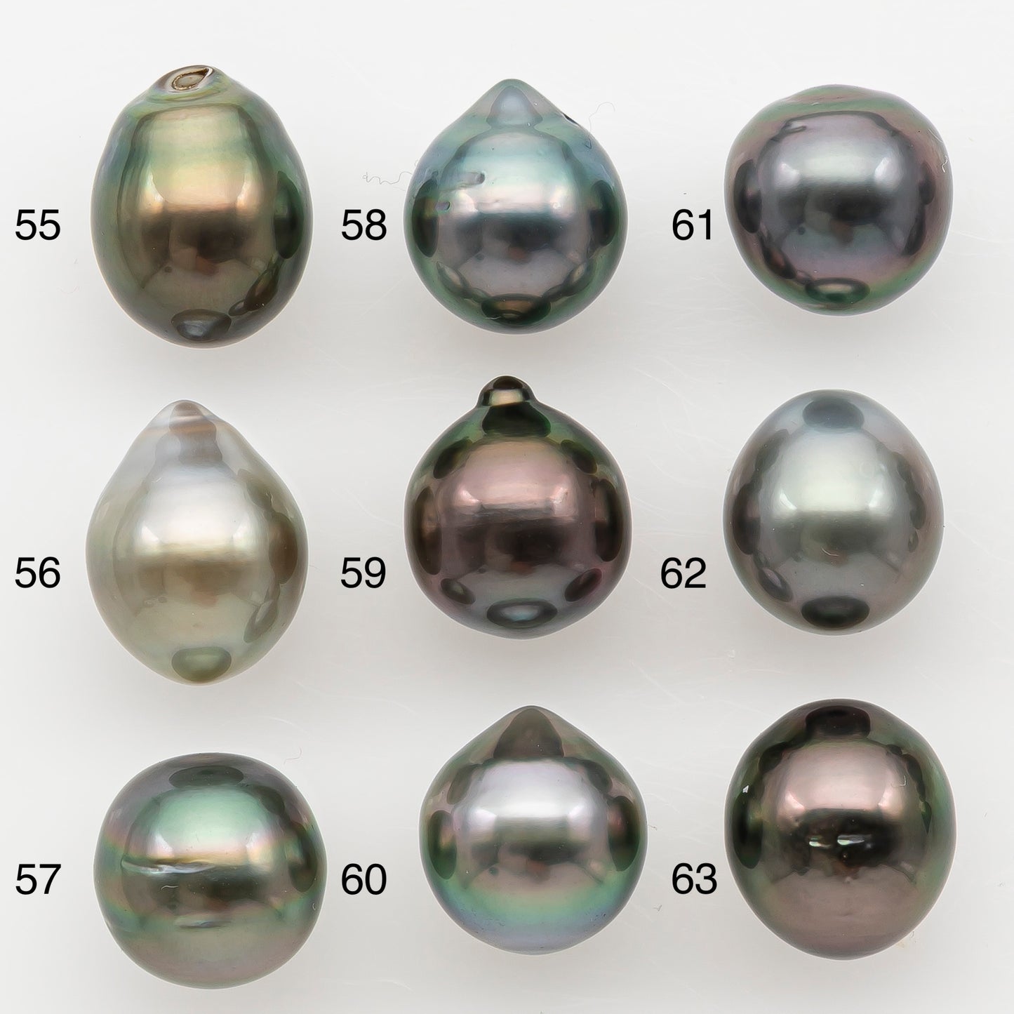 9-10mm Tahitian Pearl Natural Color with High Luster, Loose Undrilled for Jewelry Making, SKU # 3177TH