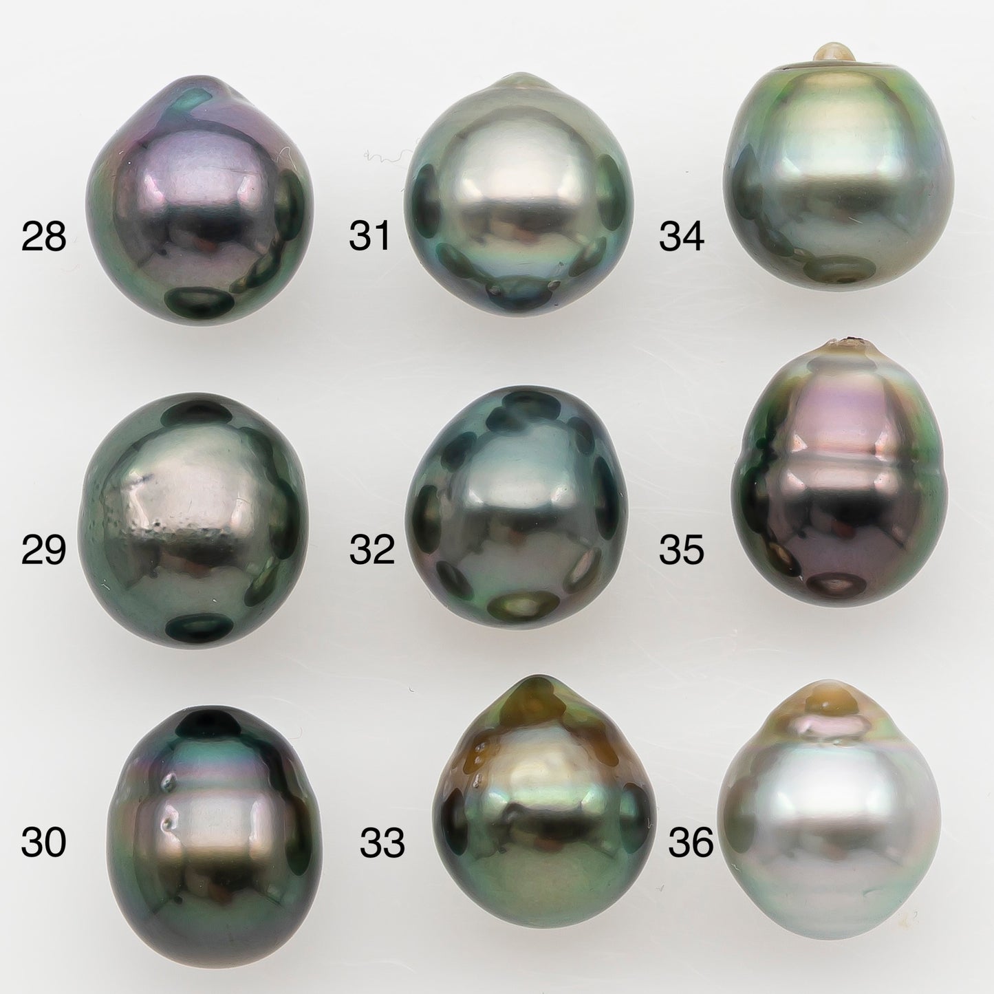 9-10mm Tahitian Pearl Natural Color with High Luster, Loose Undrilled for Jewelry Making, SKU # 3178TH