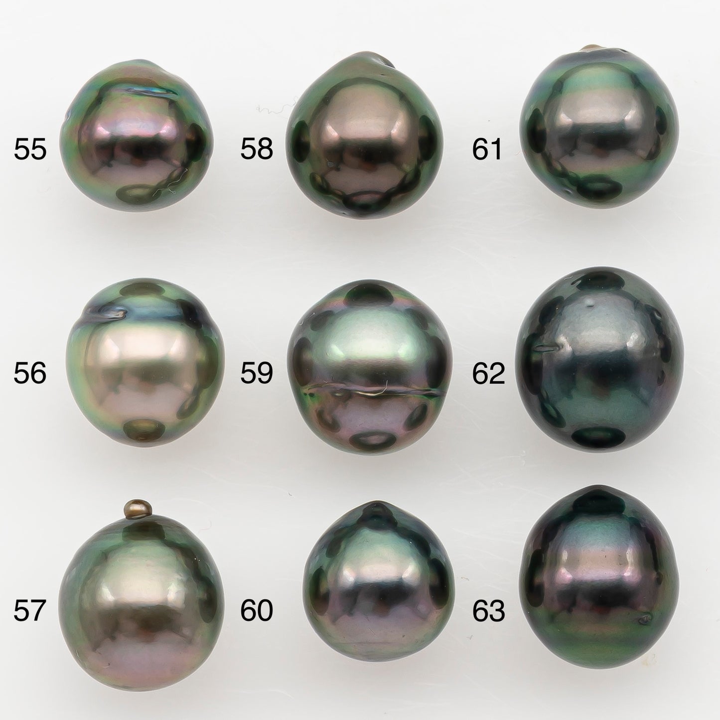 9-10mm Tahitian Pearl Natural Color with High Luster, Loose Undrilled for Jewelry Making, SKU # 3178TH