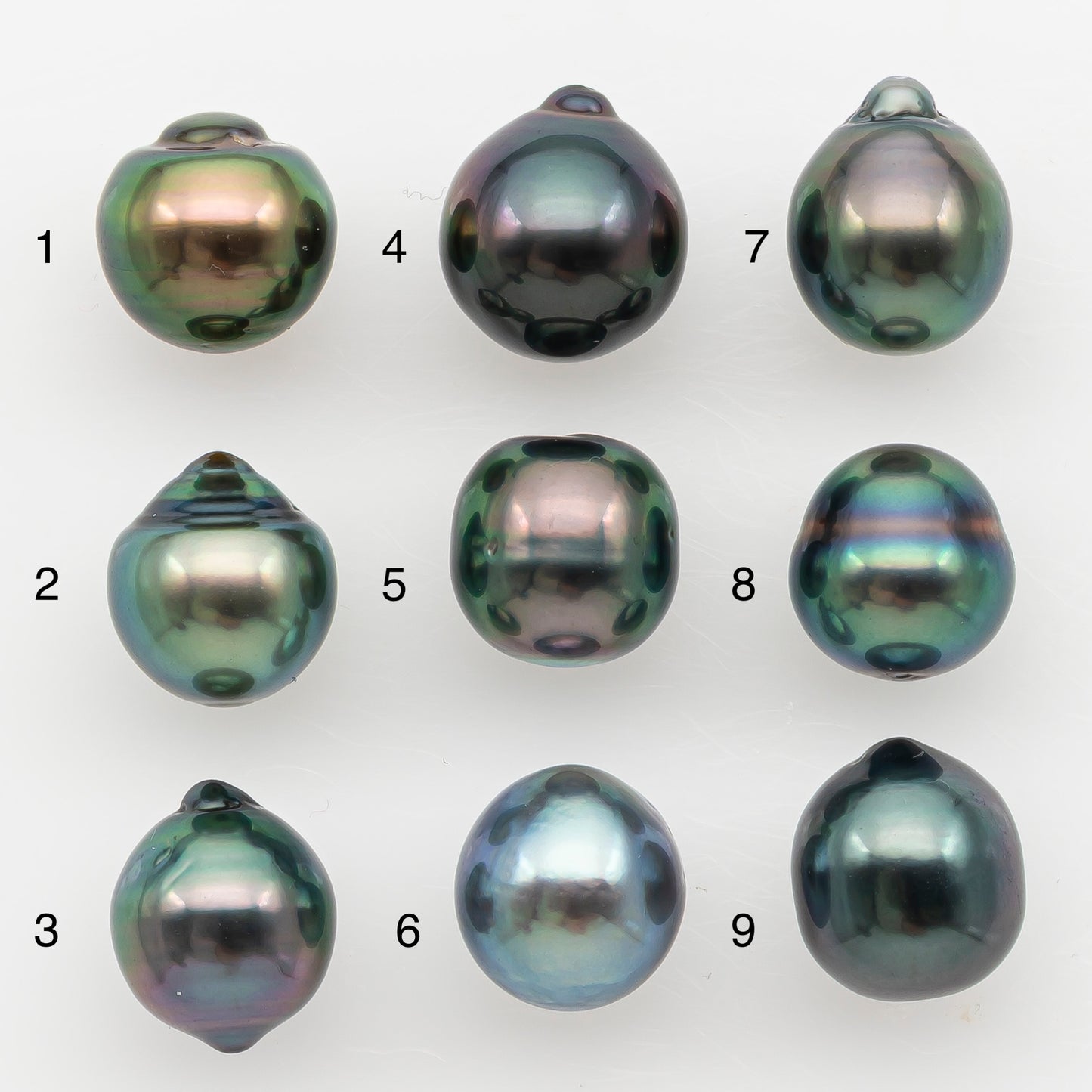 9-10mm Tahitian Pearl Natural Color with High Luster, Loose Undrilled for Jewelry Making, SKU # 3179TH