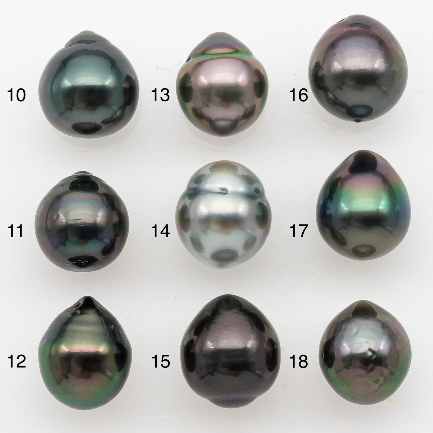 9-10mm Tahitian Pearl Natural Color with High Luster, Loose Undrilled for Jewelry Making, SKU # 3179TH