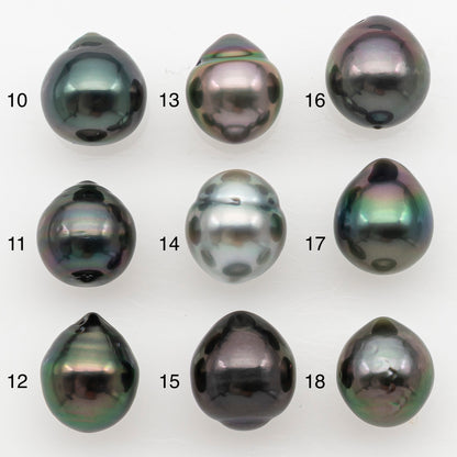9-10mm Tahitian Pearl Natural Color with High Luster, Loose Undrilled for Jewelry Making, SKU # 3179TH