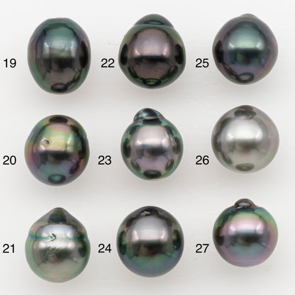 9-10mm Tahitian Pearl Natural Color with High Luster, Loose Undrilled for Jewelry Making, SKU # 3179TH