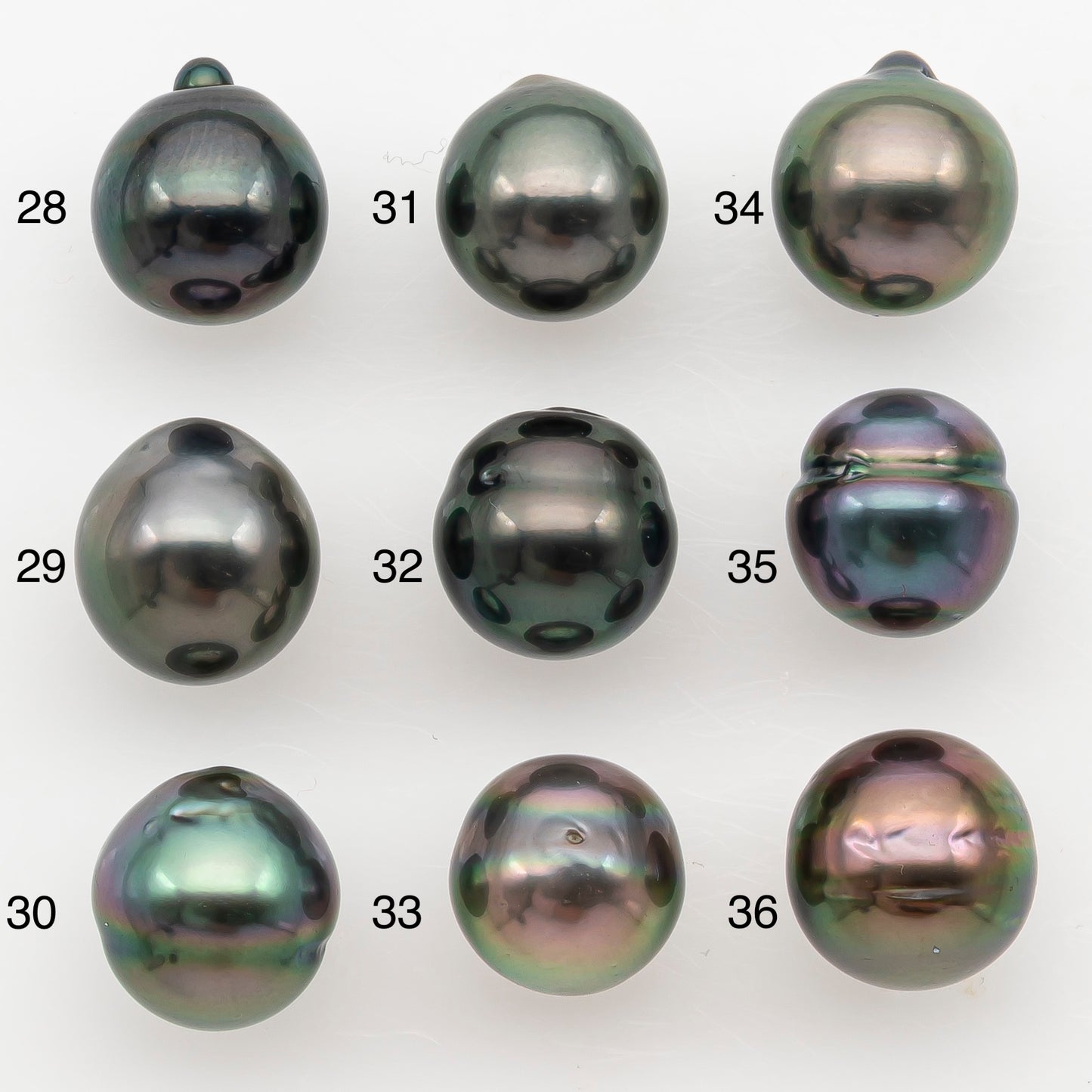 9-10mm Tahitian Pearl Natural Color with High Luster, Loose Undrilled for Jewelry Making, SKU # 3179TH