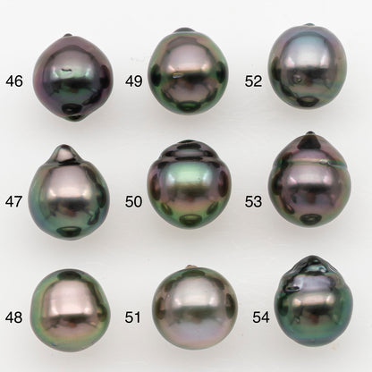 9-10mm Tahitian Pearl Natural Color with High Luster, Loose Undrilled for Jewelry Making, SKU # 3179TH