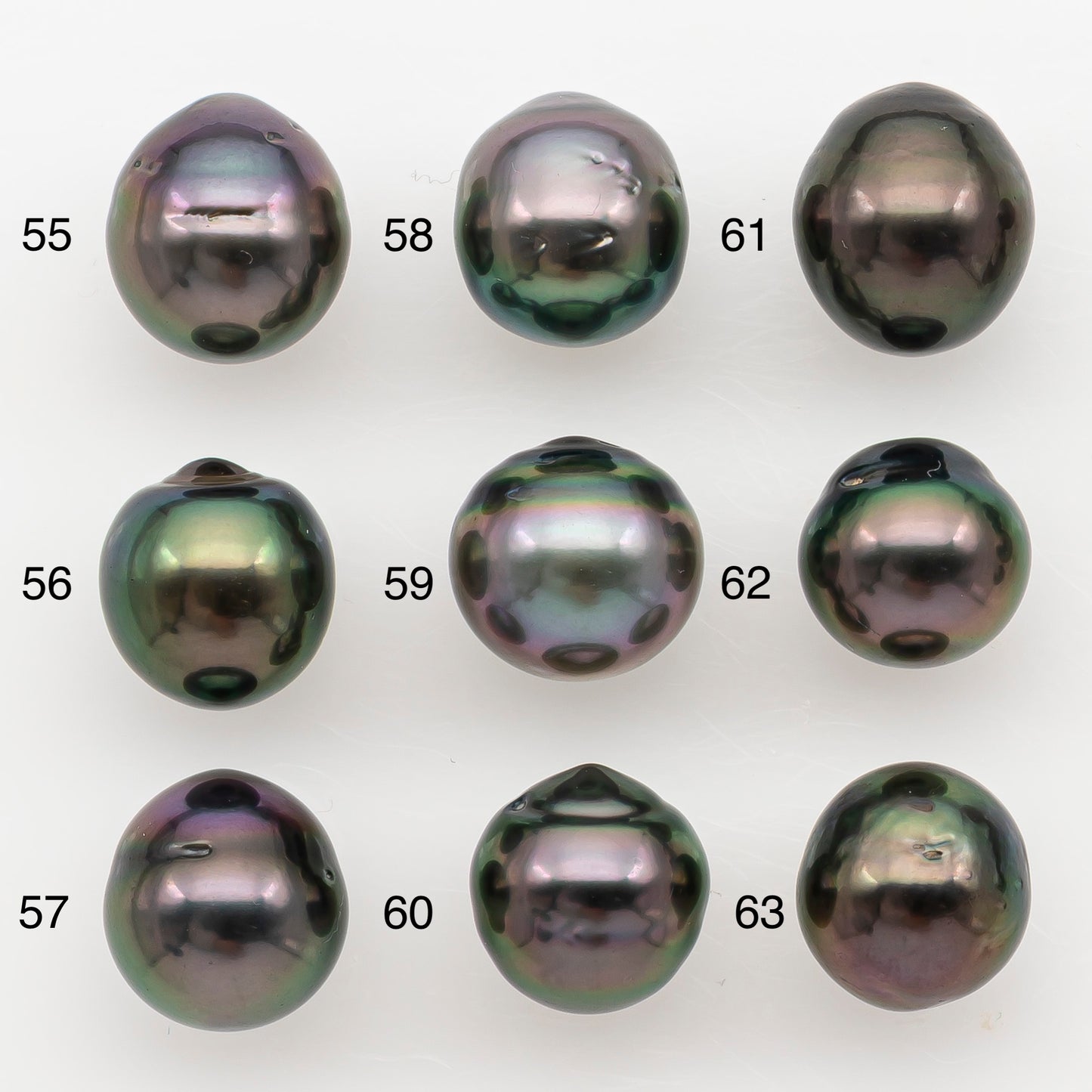 9-10mm Tahitian Pearl Natural Color with High Luster, Loose Undrilled for Jewelry Making, SKU # 3179TH