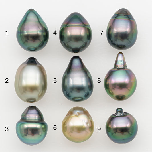 9-10mm Tahitian Pearl Natural Color with High Luster, Loose Undrilled for Jewelry Making, SKU # 3180TH