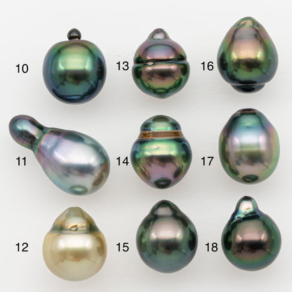 9-10mm Tahitian Pearl Natural Color with High Luster, Loose Undrilled for Jewelry Making, SKU # 3180TH