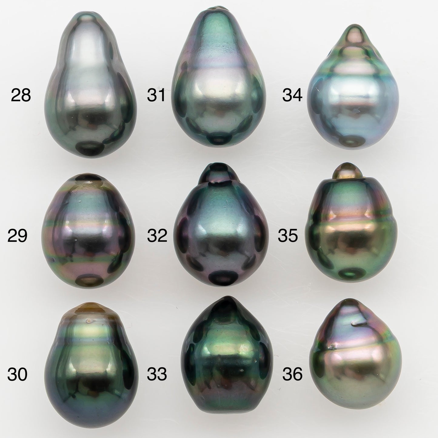 9-10mm Tahitian Pearl Natural Color with High Luster, Loose Undrilled for Jewelry Making, SKU # 3180TH