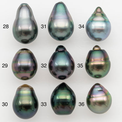 9-10mm Tahitian Pearl Natural Color with High Luster, Loose Undrilled for Jewelry Making, SKU # 3180TH