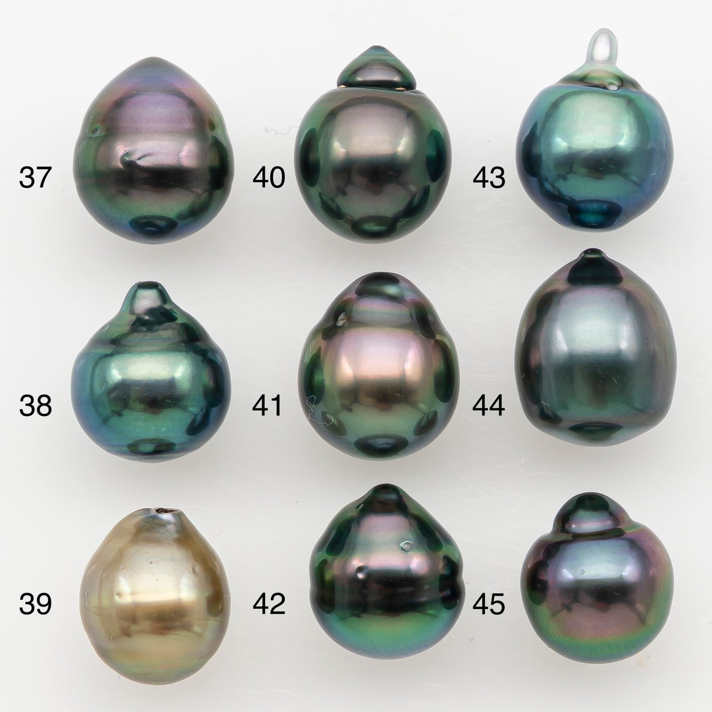 9-10mm Tahitian Pearl Natural Color with High Luster, Loose Undrilled for Jewelry Making, SKU # 3180TH