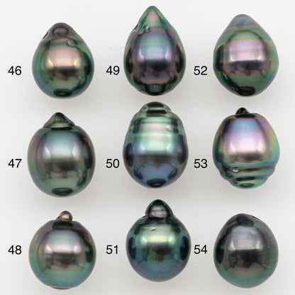 9-10mm Tahitian Pearl Natural Color with High Luster, Loose Undrilled for Jewelry Making, SKU # 3180TH