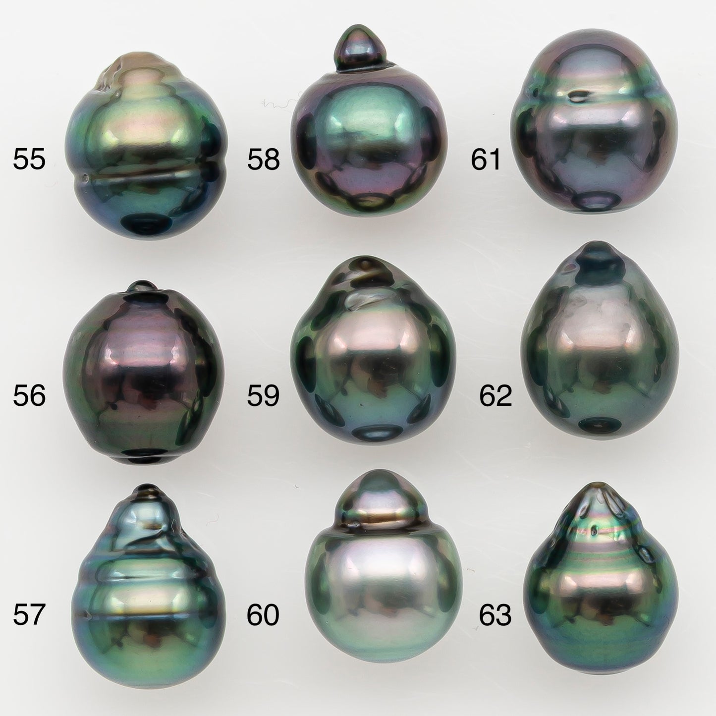 9-10mm Tahitian Pearl Natural Color with High Luster, Loose Undrilled for Jewelry Making, SKU # 3180TH