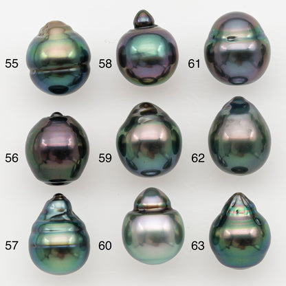 9-10mm Tahitian Pearl Natural Color with High Luster, Loose Undrilled for Jewelry Making, SKU # 3180TH