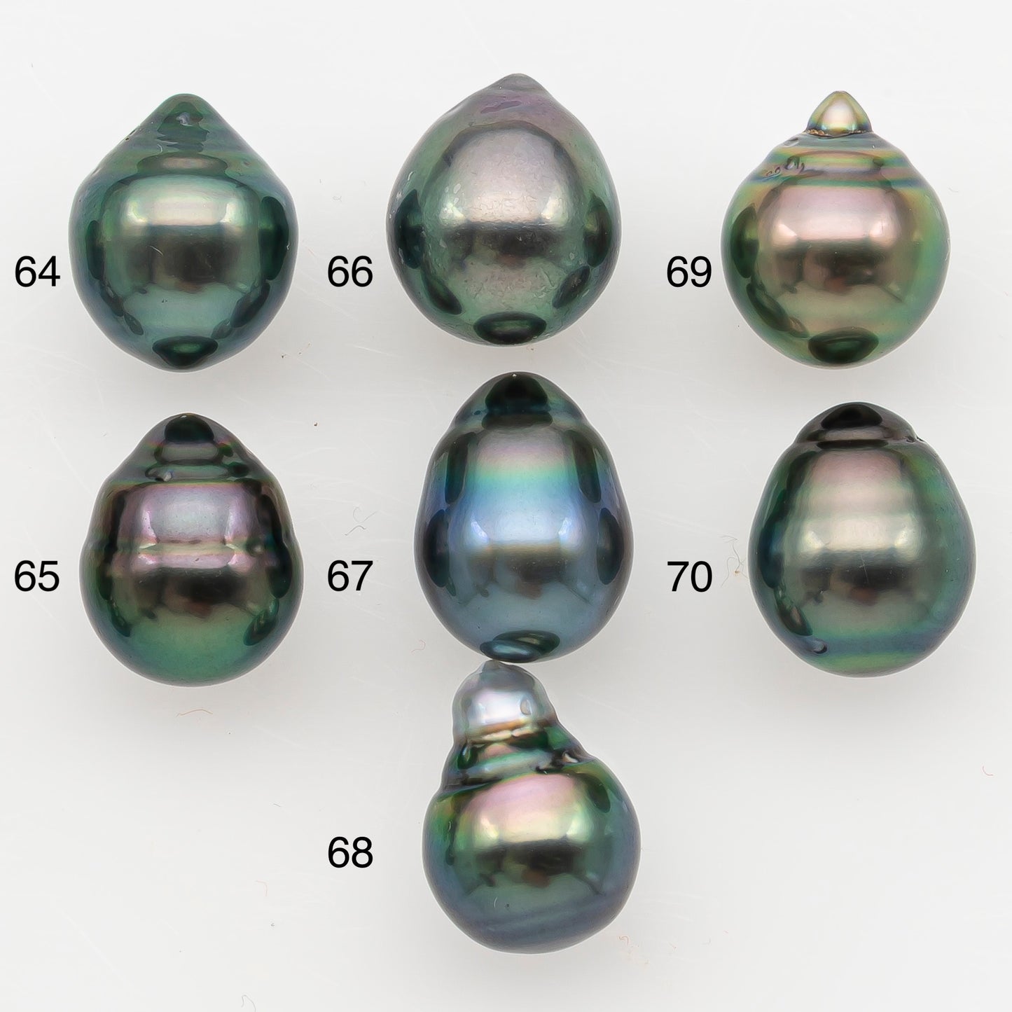 9-10mm Tahitian Pearl Natural Color with High Luster, Loose Undrilled for Jewelry Making, SKU # 3180TH