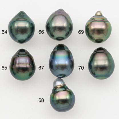 9-10mm Tahitian Pearl Natural Color with High Luster, Loose Undrilled for Jewelry Making, SKU # 3180TH