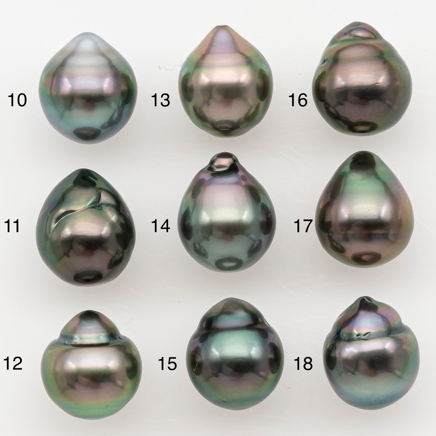 9-10mm Tahitian Pearl Natural Color with High Luster, Loose Undrilled for Jewelry Making, SKU # 3181TH