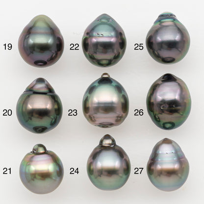 9-10mm Tahitian Pearl Natural Color with High Luster, Loose Undrilled for Jewelry Making, SKU # 3181TH