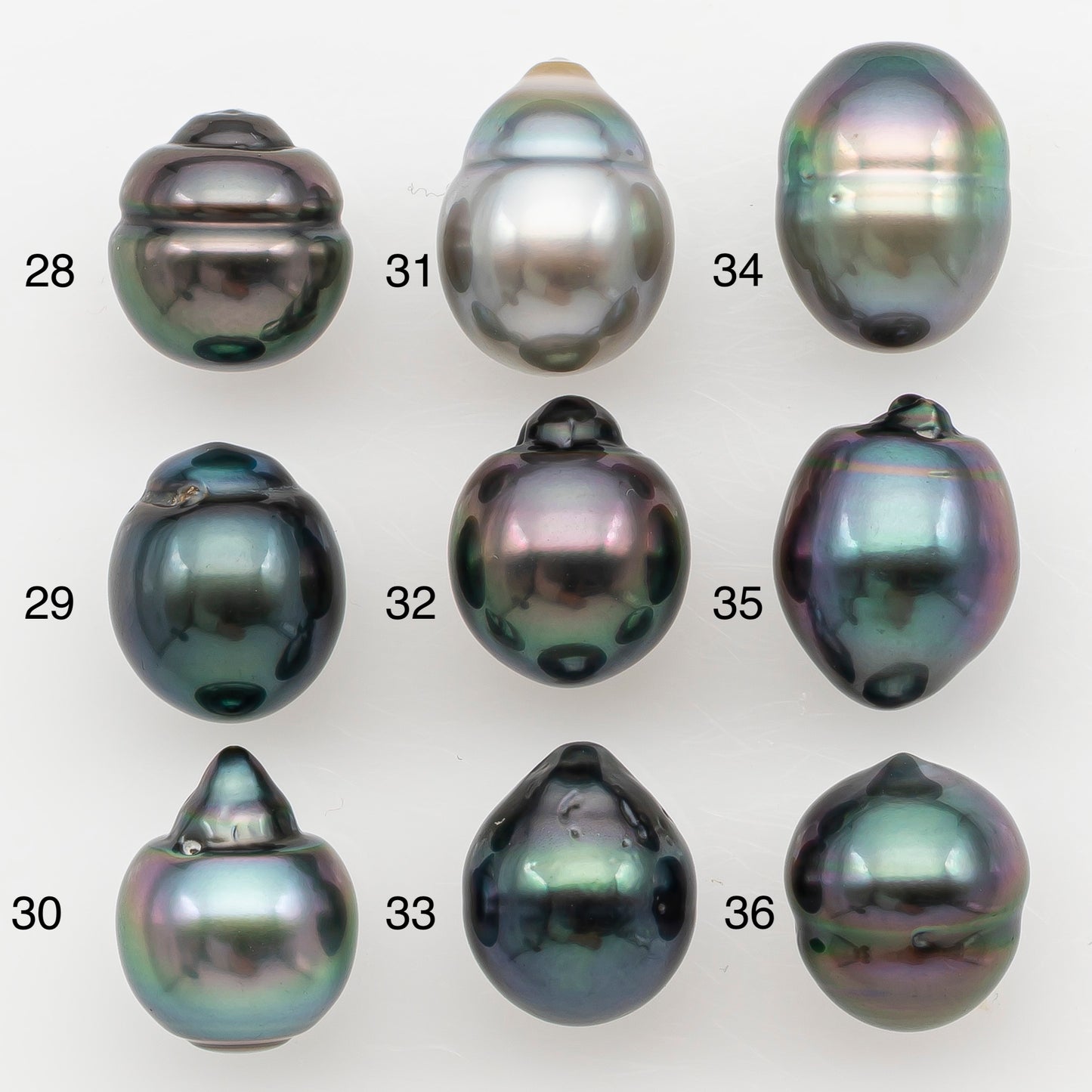9-10mm Tahitian Pearl Natural Color with High Luster, Loose Undrilled for Jewelry Making, SKU # 3181TH
