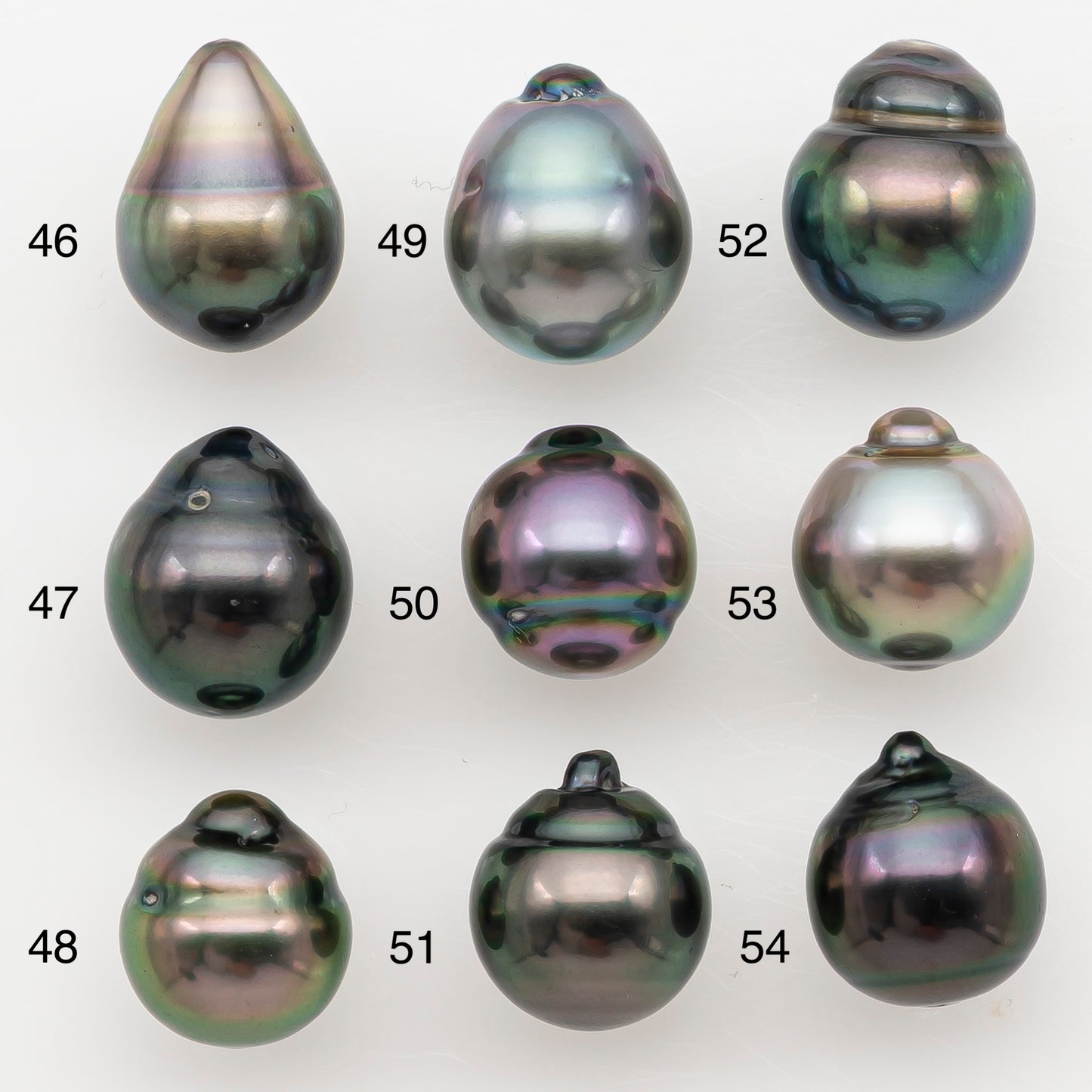9-10mm Tahitian Pearl Natural Color with High Luster, Loose Undrilled for Jewelry Making, SKU # 3181TH