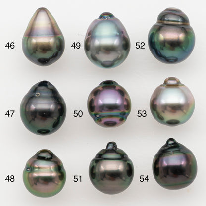 9-10mm Tahitian Pearl Natural Color with High Luster, Loose Undrilled for Jewelry Making, SKU # 3181TH
