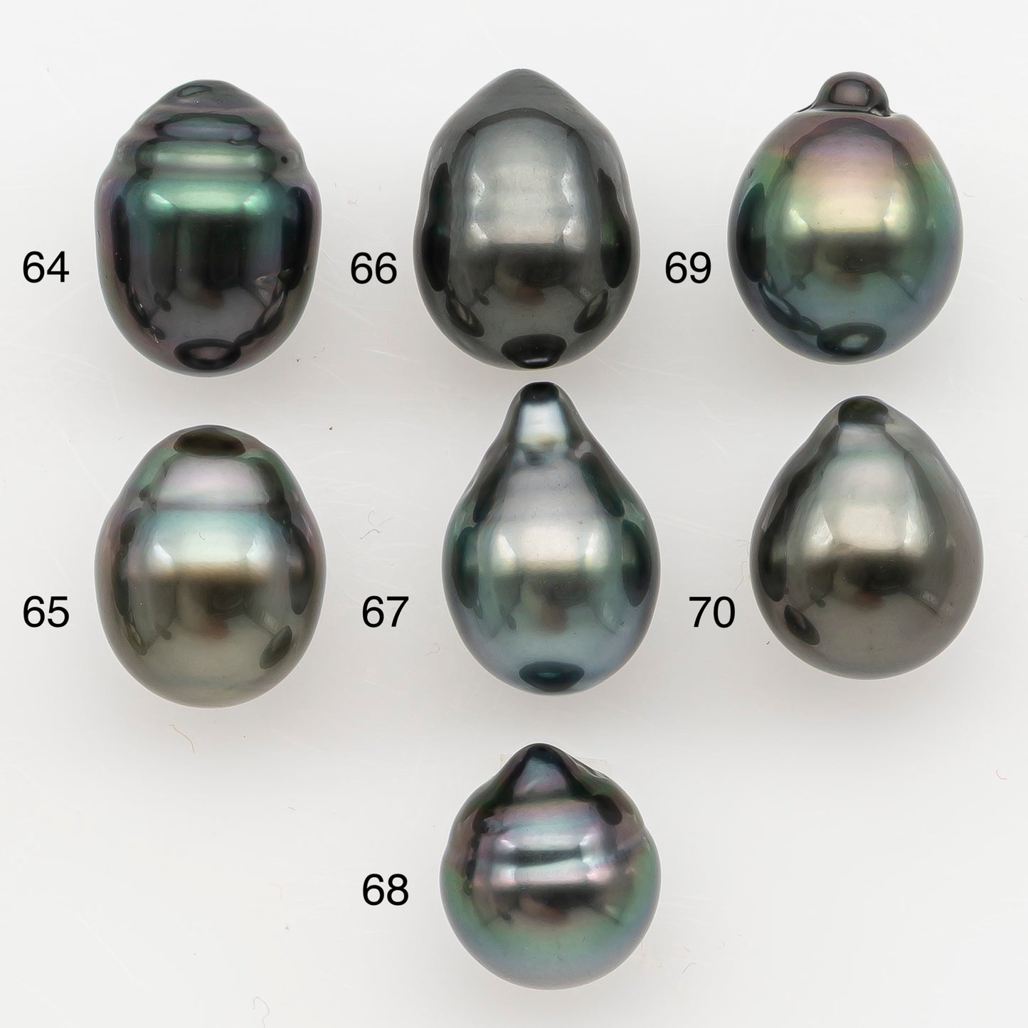 9-10mm Tahitian Pearl Natural Color with High Luster, Loose Undrilled for Jewelry Making, SKU # 3181TH