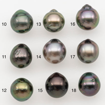 9-10mm Tahitian Pearl Natural Color with High Luster, Loose Undrilled for Jewelry Making, SKU # 3182TH