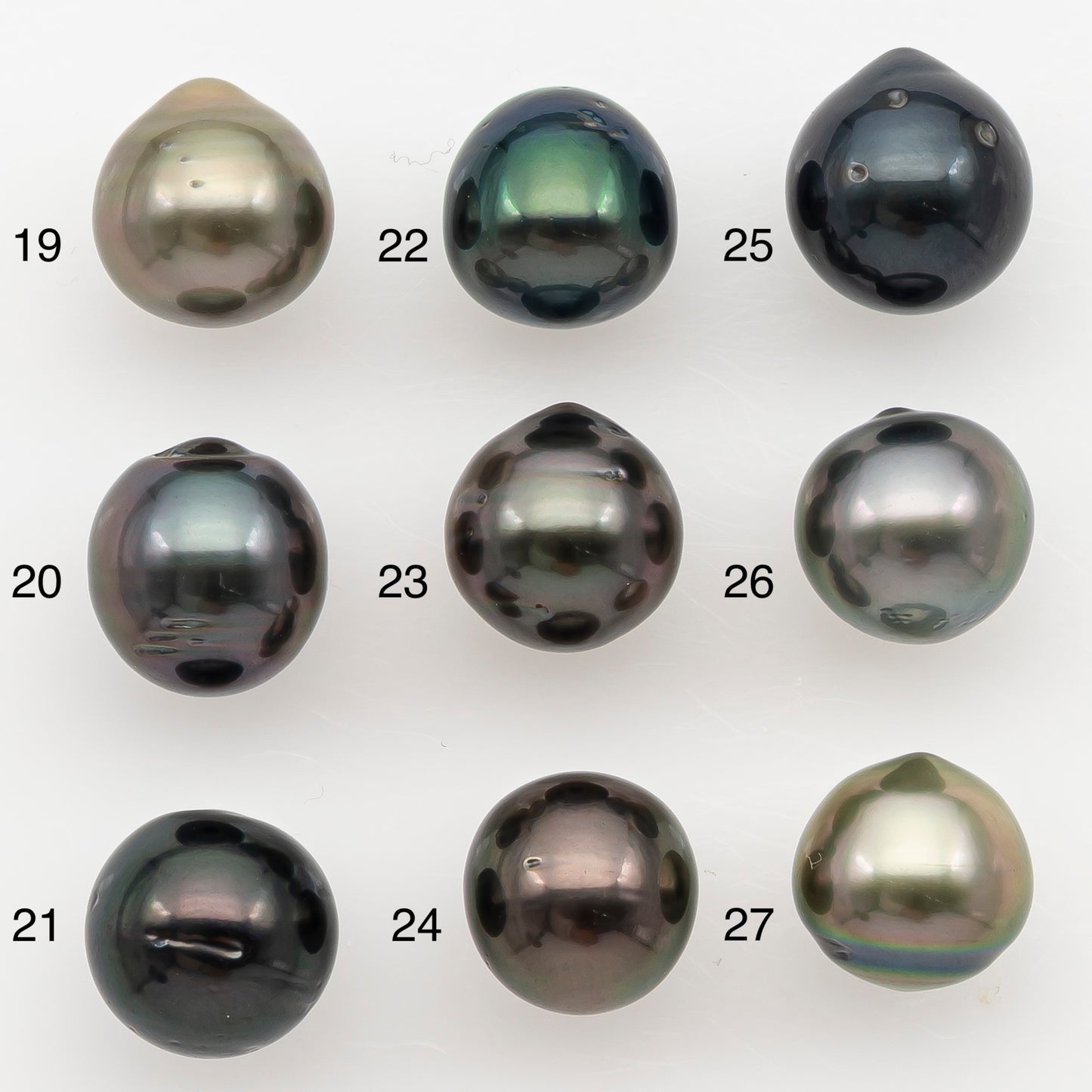 9-10mm Tahitian Pearl Natural Color with High Luster, Loose Undrilled for Jewelry Making, SKU # 3182TH