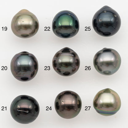 9-10mm Tahitian Pearl Natural Color with High Luster, Loose Undrilled for Jewelry Making, SKU # 3182TH