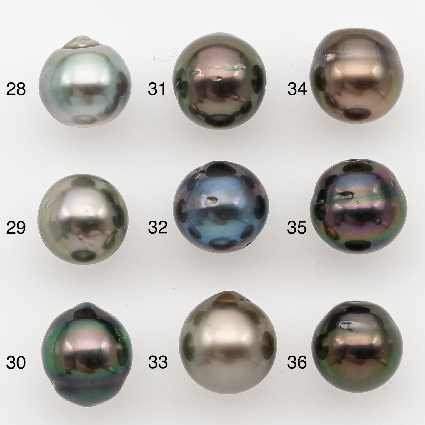 9-10mm Tahitian Pearl Natural Color with High Luster, Loose Undrilled for Jewelry Making, SKU # 3182TH