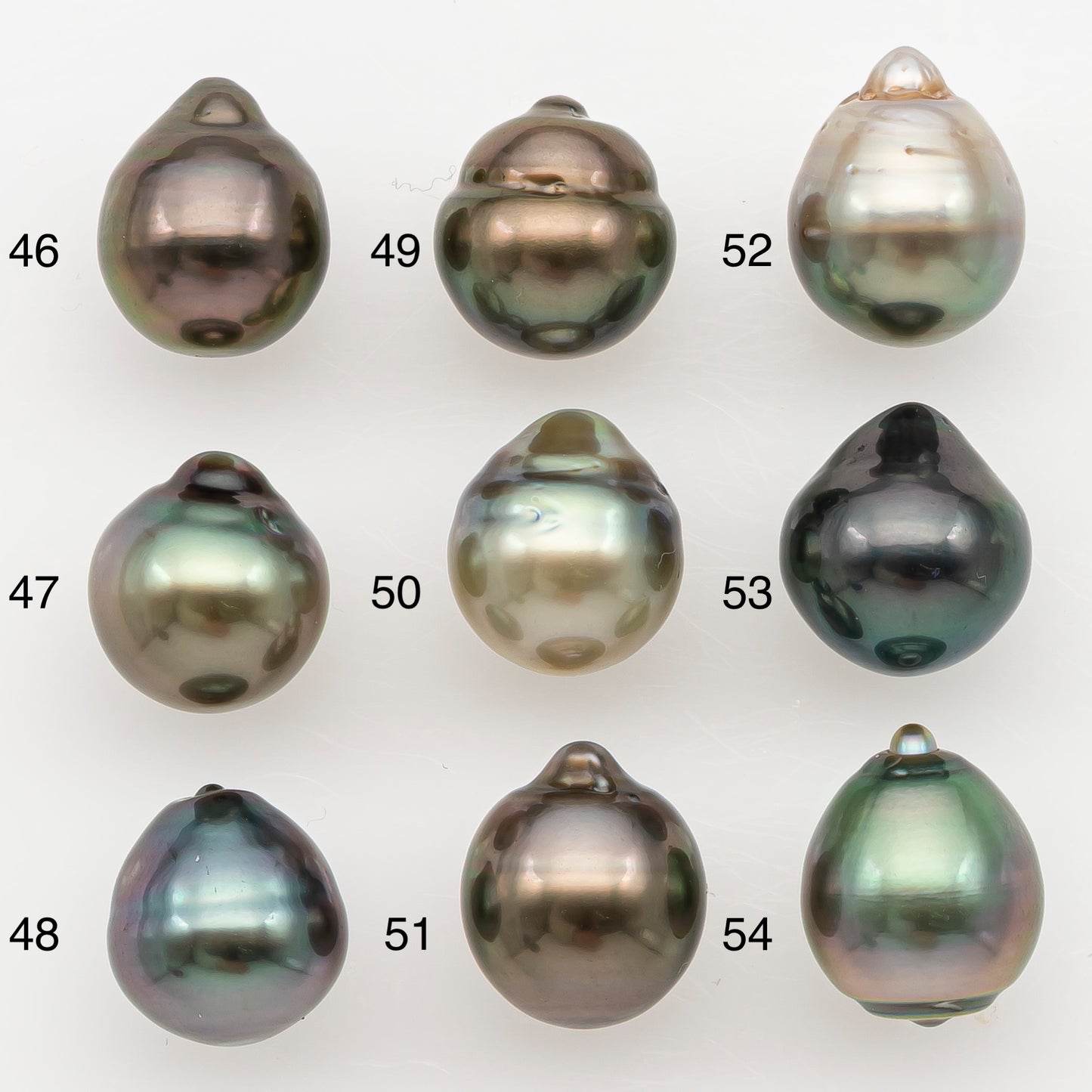 9-10mm Tahitian Pearl Natural Color with High Luster, Loose Undrilled for Jewelry Making, SKU # 3182TH